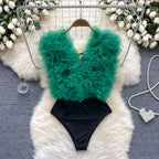 Дамско боди Green Couture V SS26