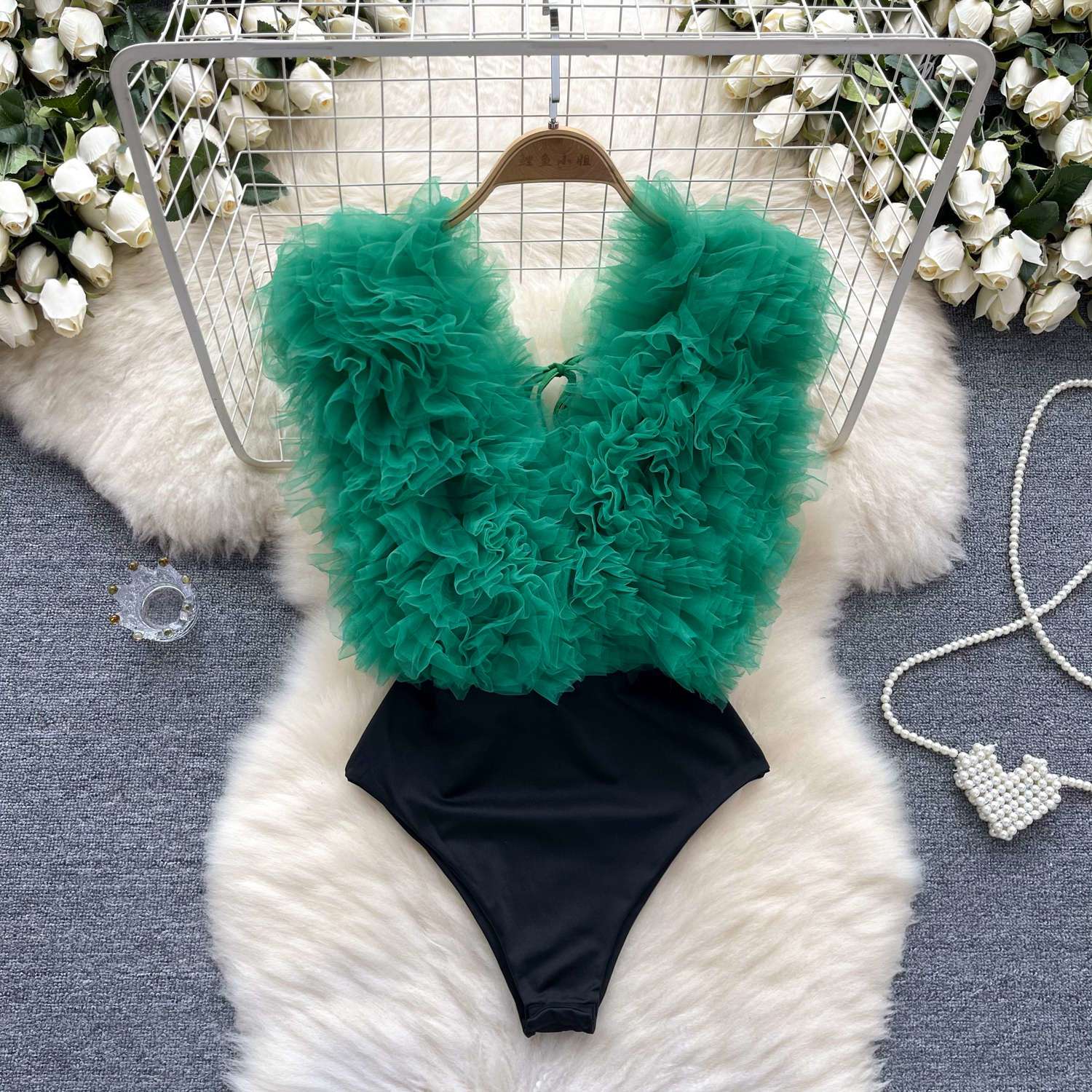 Дамско боди Green Couture V SS26