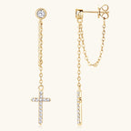 Дамски обеци Gold Cross Chain SS26