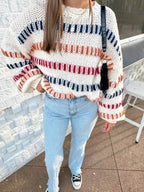 Дамски пуловер Color Stripes FW 2026-Thedresscode