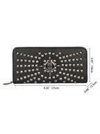Дамско портмоне Black Metal Skull Stud SS26