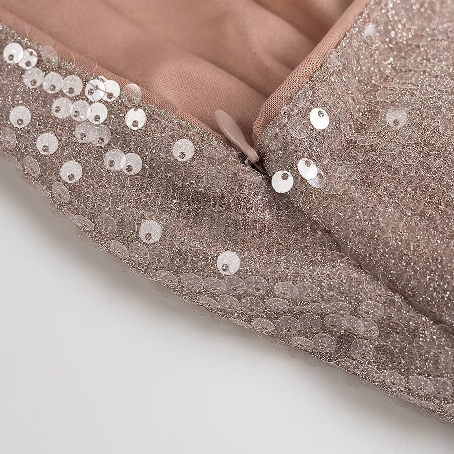 Дамска рокля Champagne Sequins SS25-https://detail.1688.com/offer/853634047405.html?spm=a26352.b28411319.offerlist.32.66651e62iAVZH8-Thedresscode
