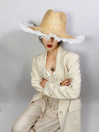 Дамска лятна шапка Straw hat SS24-Дамска лятна шапка BELLISSIMA SS24-Thedresscode