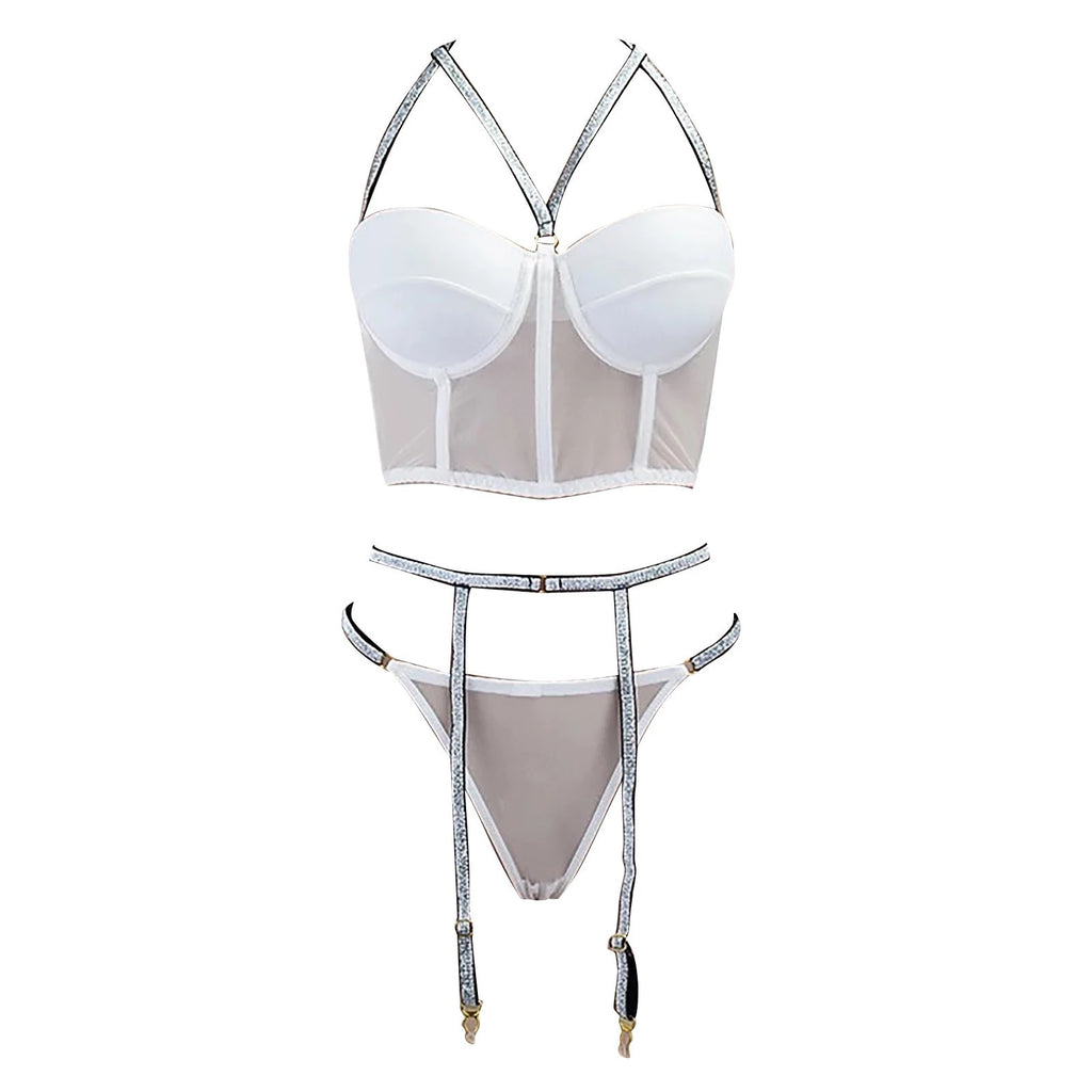 Дамски комплект White Pleasure **SALE 25**-Дамски комплект от три части Pleasure SS24'-Thedresscode