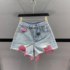 Дамски къси панталони Pink Ripped SS26