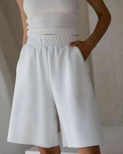 Дамски комплект T-shirt&Shorts White EDT-set-Thedresscode