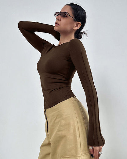 Дамска блуза Brown Meloria SS25-Thedresscode