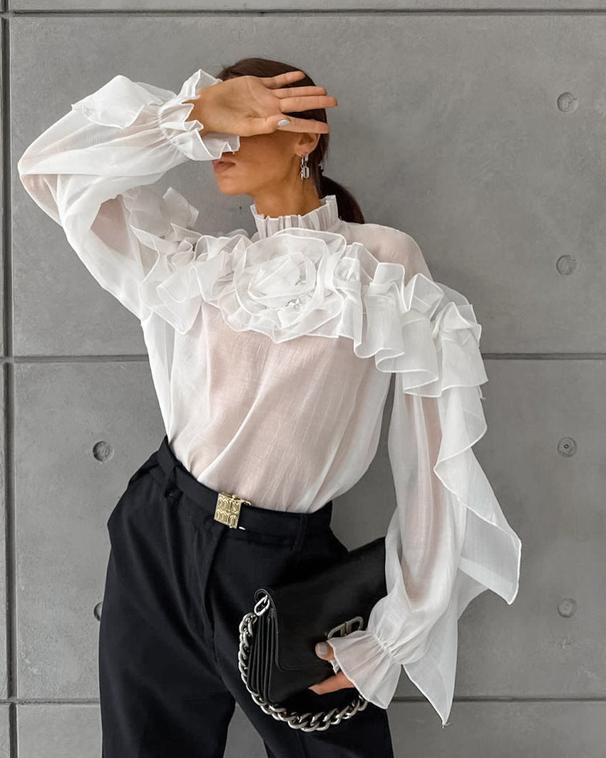 Дамска риза White Roses SS25-Thedresscode