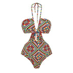 Дамски бански + пола Patchwork SS25-бански-Thedresscode