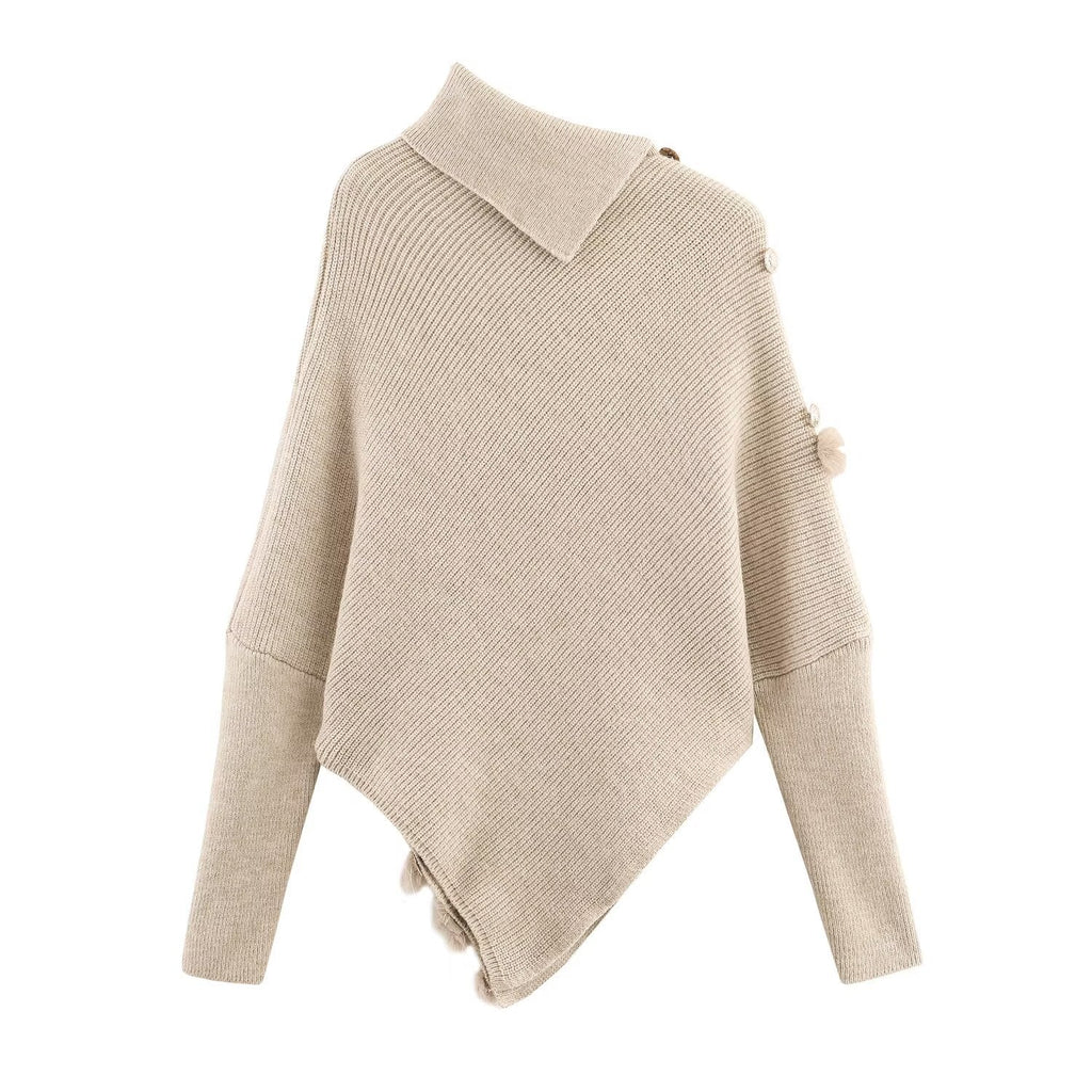 Дамски пуловер Beige Fur Touch SS27