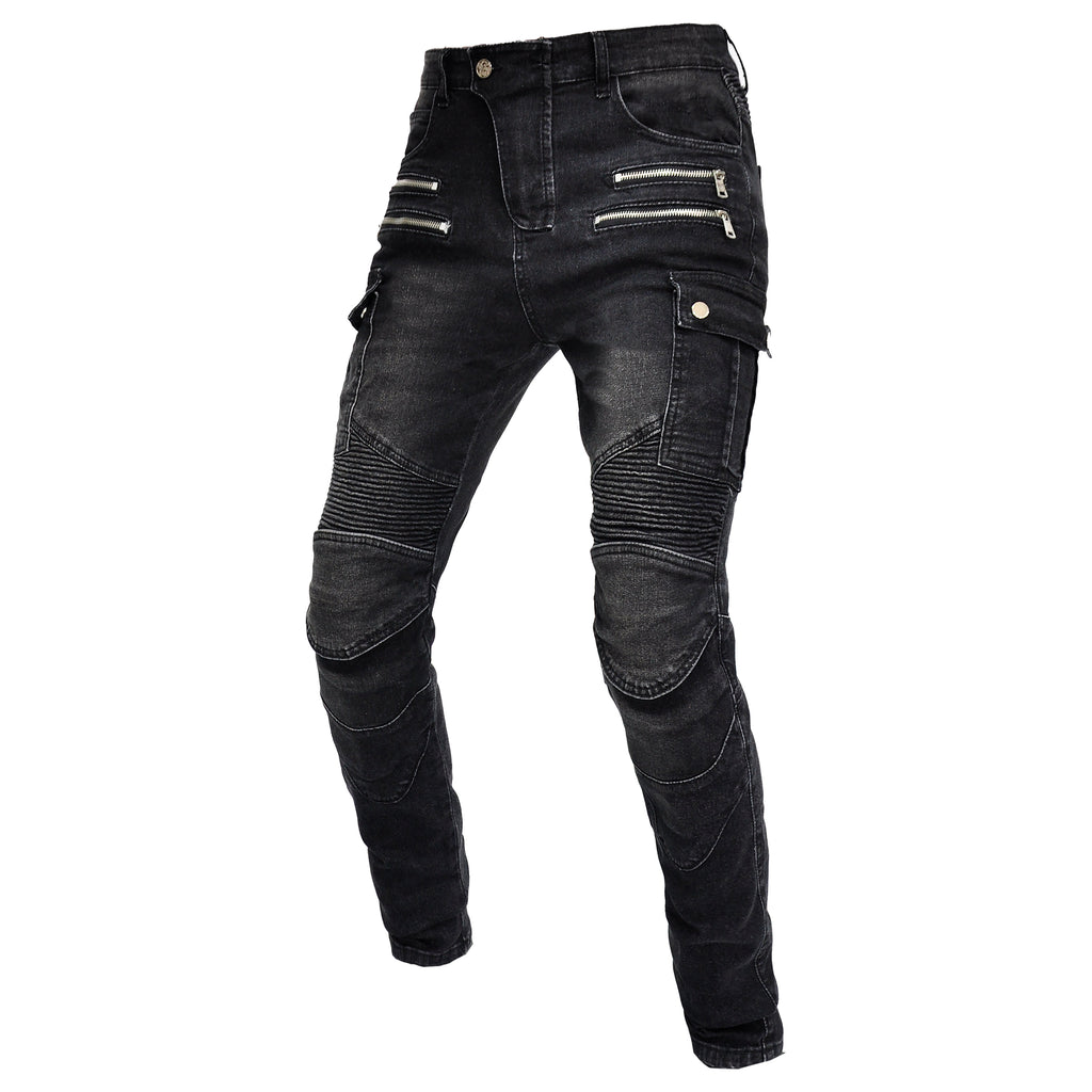 Мъжки дънки с протектори Moto World SS25-Thedresscode