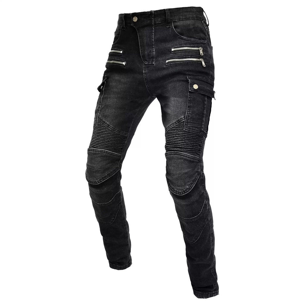 Мъжки дънки с протектори Moto World SS25-Thedresscode