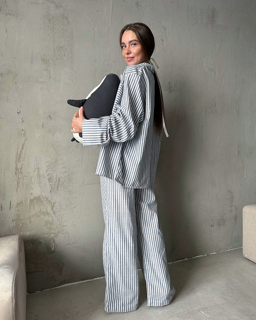 Дамска пижама Stripe Serenity FW 2026-Thedresscode