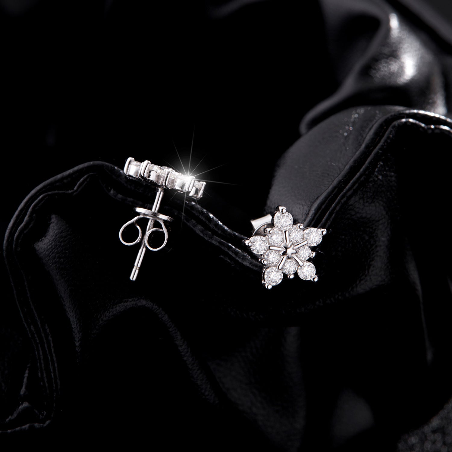 Коледни обеци Crystal Snow Star FW 2026-Thedresscode
