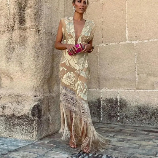 Дамска рокля Rose gold SS24-Dresses-Thedresscode