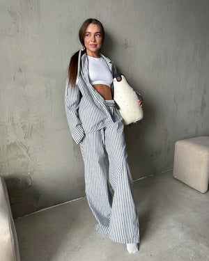 Дамска пижама Stripe Serenity FW 2026-Thedresscode