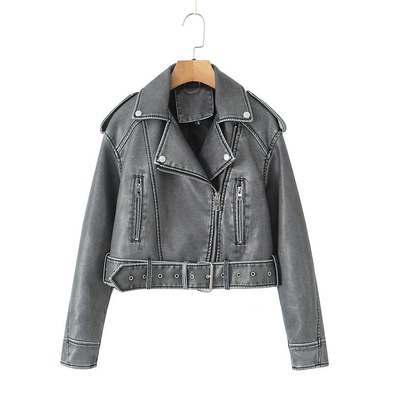 Дамско кожено яке Gray Mood FW 2026-https://detail.1688.com/offer/820059286930.html?spm=a261y.7663282.recommendOffer.2.32bf324fE04Iok-Thedresscode