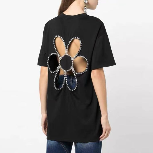 Дамска тениска Black Crystal Flower SS25-https://detail.1688.com/offer/678779504786.html?kj_agent_plugin=aibuy-Thedresscode