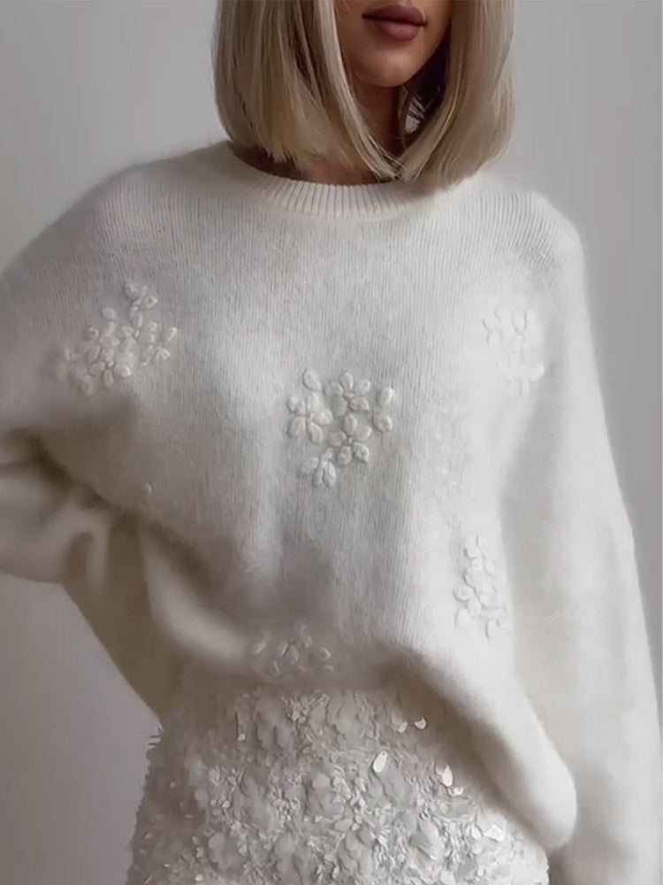 Дамски пуловер Snow Petals FW 2026-https://detail.1688.com/offer/853570416584.html?offerId=853570416584&spm=a260k.home2025.recommendpart.180%D0%B1%D1%8F%D0%BB%D0%BE%D1%82%D0%BE-Thedresscode
