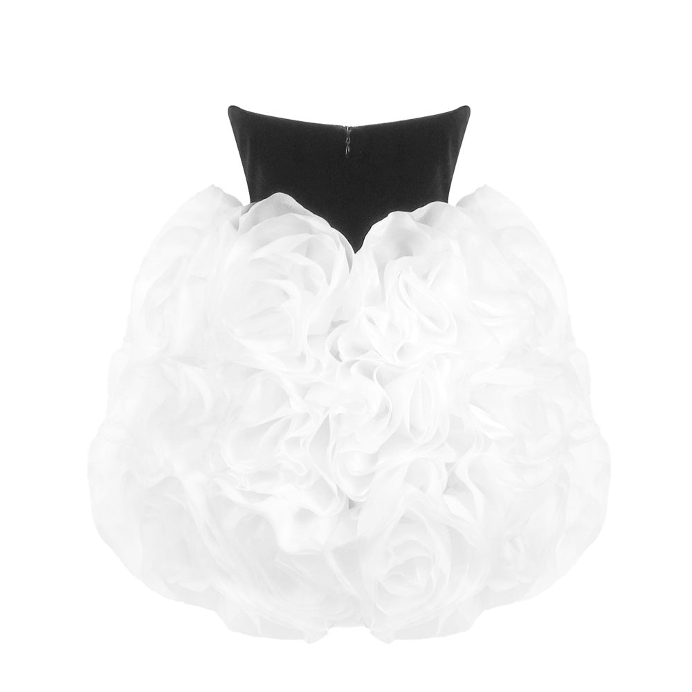 Дамска рокля White Roses FW 2026-Дамска елегантна рокля White Ribbon 24'-Thedresscode