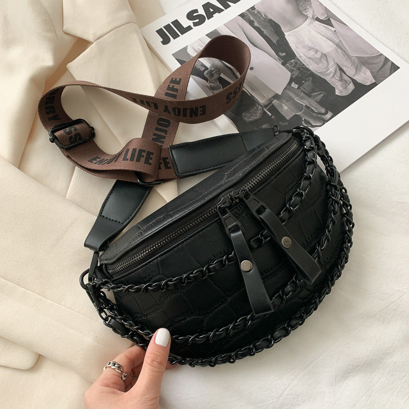 Дамска чанта Black Croc Chain SS26