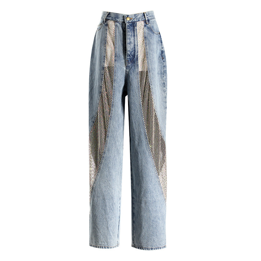 Дамски дънки Crystal Mesh AW 2026-Дамски дънки Crystal Mesh SS25-Thedresscode