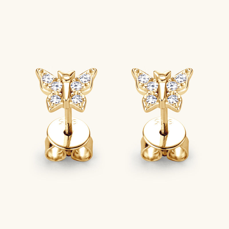 Дамски обеци Gold Crystal Butterfly SS26