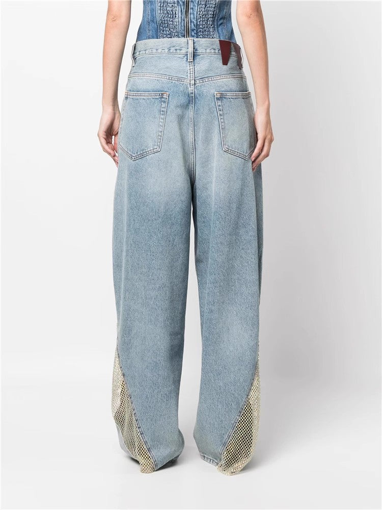 Дамски дънки Crystal Mesh SS25-Дамски дънки Crystal Mesh SS25-Thedresscode