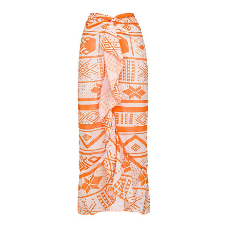 Дамски бански + плажна пола Tribal Sunset SS25-Thedresscode