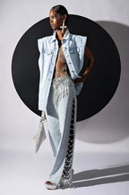 Дамски дънки Crystal Side FW 2026-jeans-Thedresscode