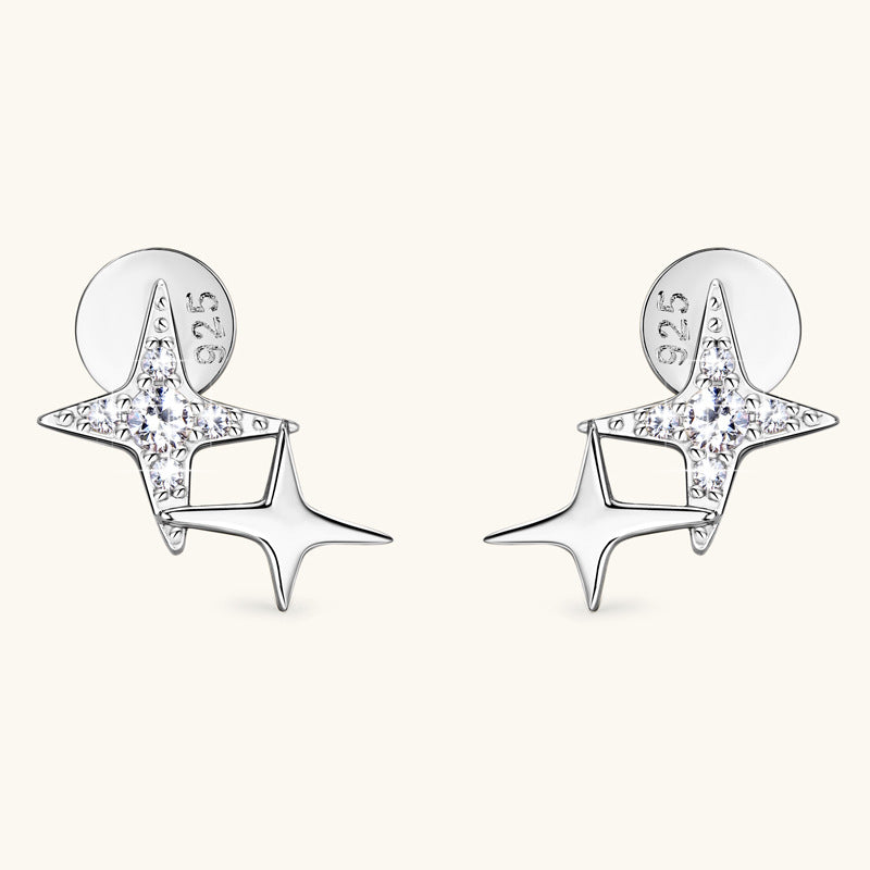 Дамски обеци Silver Twinkle Star SS26