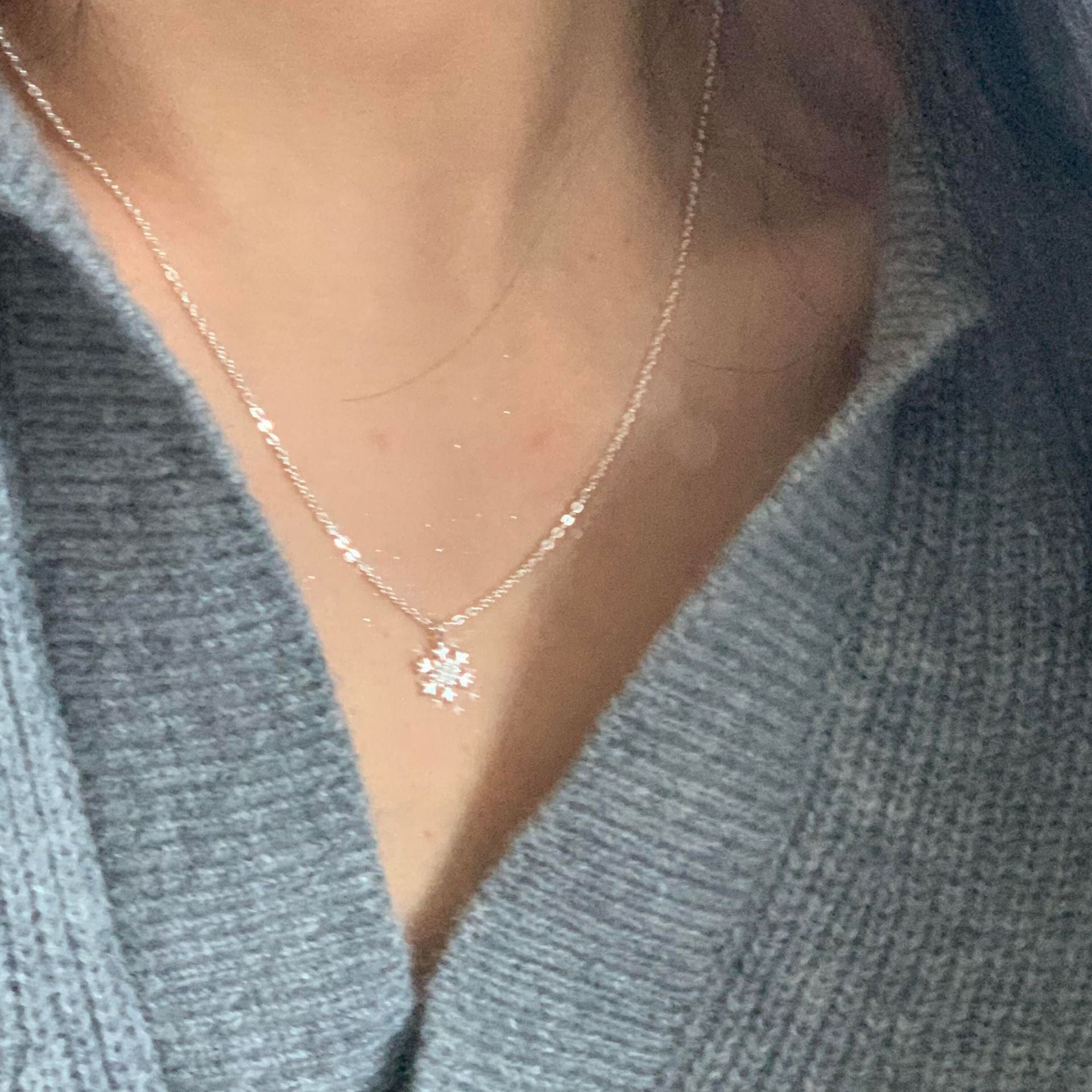 Коледно колие Crystal Snowflake FW 2026-Thedresscode