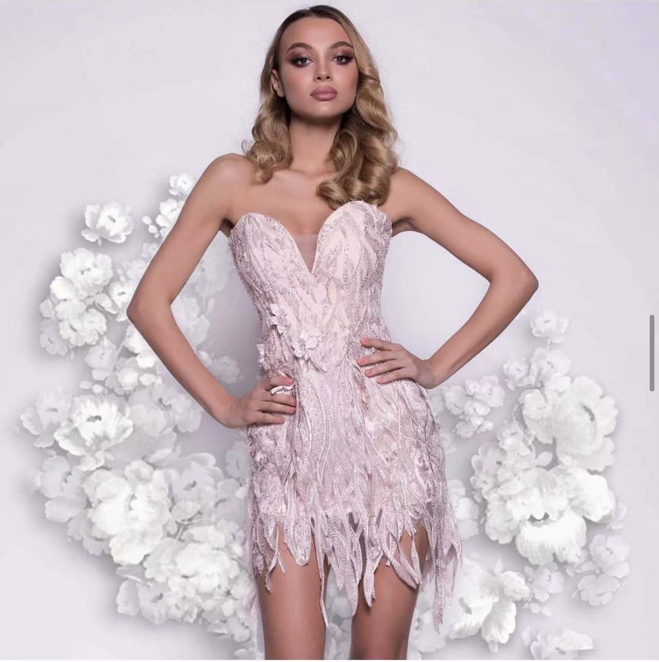 Дамска мини рокля White Serena FW 2026-Дамска мини рокля White Serena 24'-Thedresscode