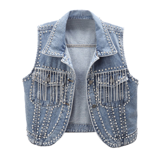 Дамски елек Denim Crystal SS25-https://detail.1688.com/offer/799297311488.html?kj_agent_plugin=aibuy-Thedresscode