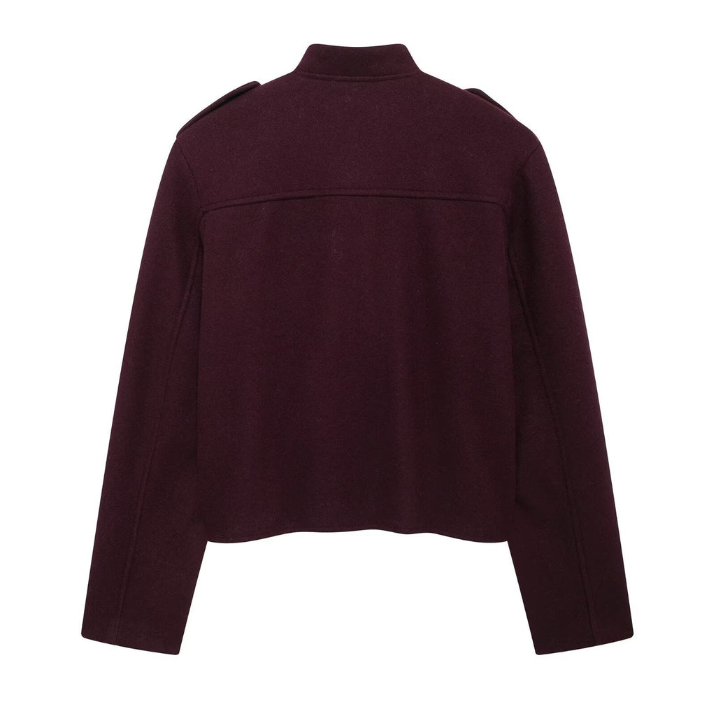 Дамско яке Burgundy Military SS27