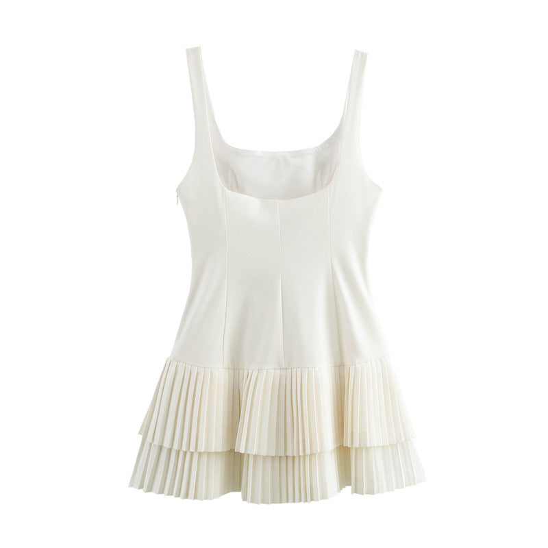 Дамски гащеризон White Pleated  SS26