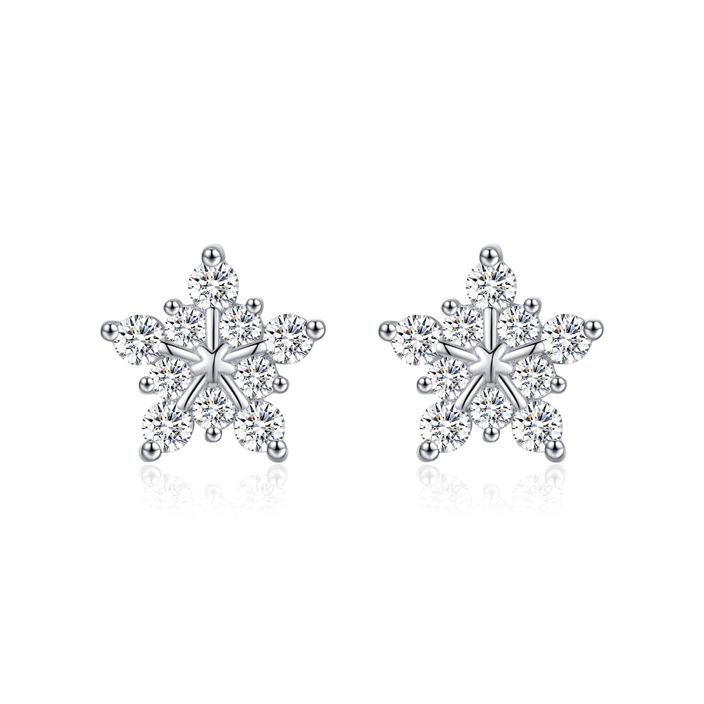 Коледни обеци Crystal Snow Star FW 2026-Thedresscode