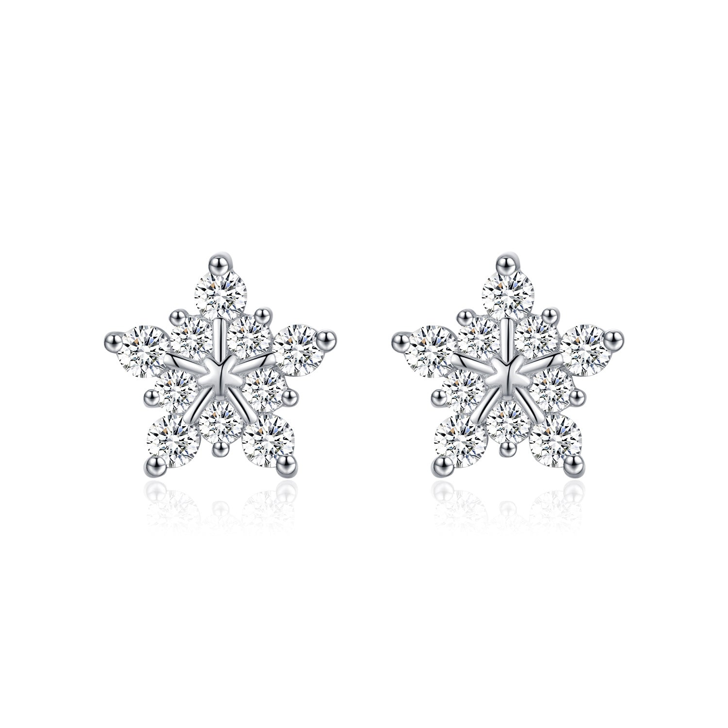Коледни обеци Crystal Snow Star FW 2026-Thedresscode