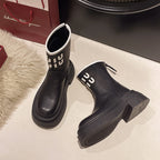 Дамски пролетни боти Black/White Lulu **SALE 26**