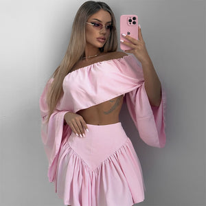 Дамски комплект Pink Flare Fantasy SS25-https://detail.1688.com/offer/927523956060.html?offerId=927523956060&spm=a360q.8274423/new.recommendpart.1-Thedresscode