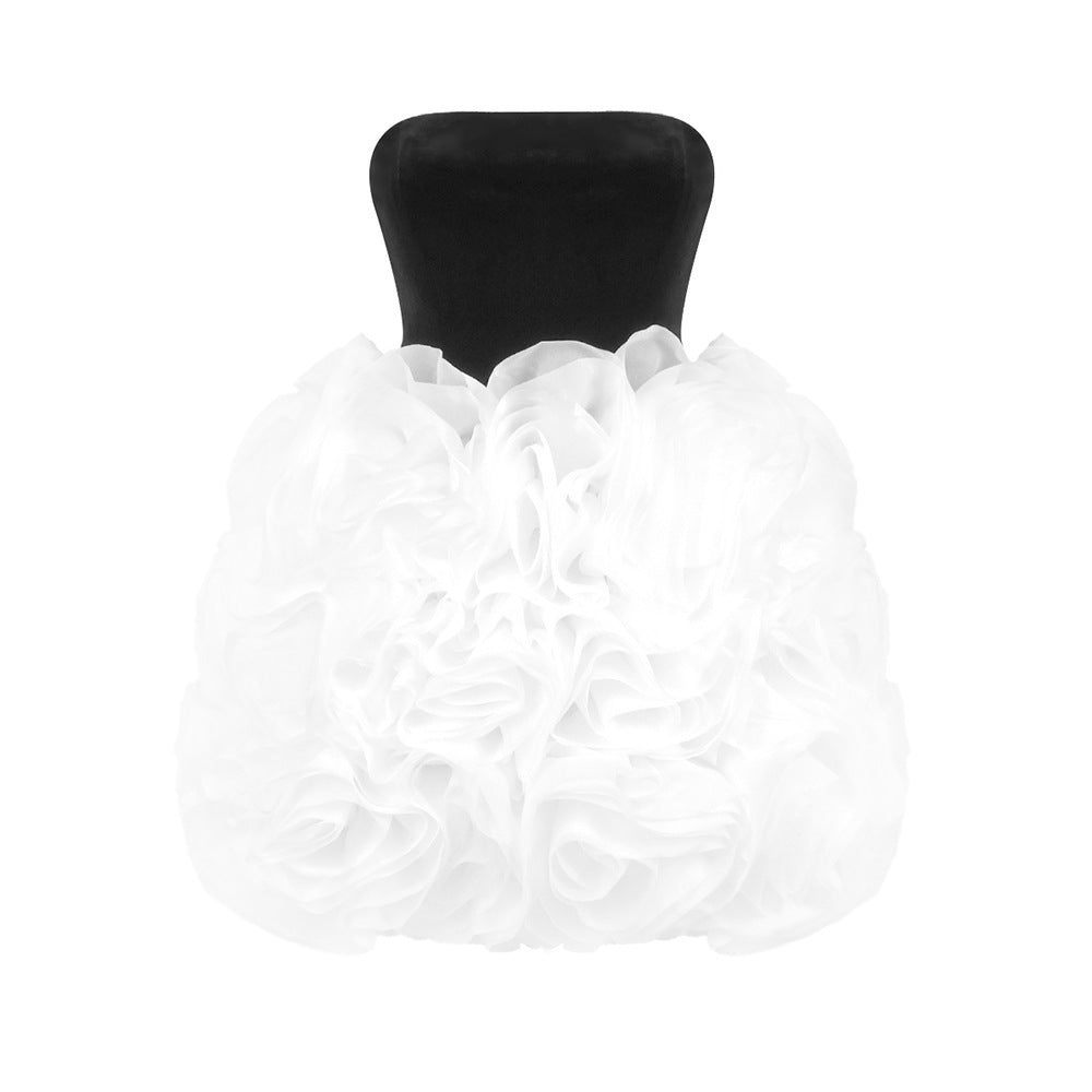 Дамска рокля White Roses FW 2026-Дамска елегантна рокля White Ribbon 24'-Thedresscode