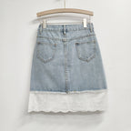 Дамска пола Denim Patchwork Lace SS26