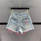 Дамски къси панталони Pink Ripped SS26