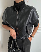 Дамски кожен елек Carolina **SALE 25**-Thedresscode