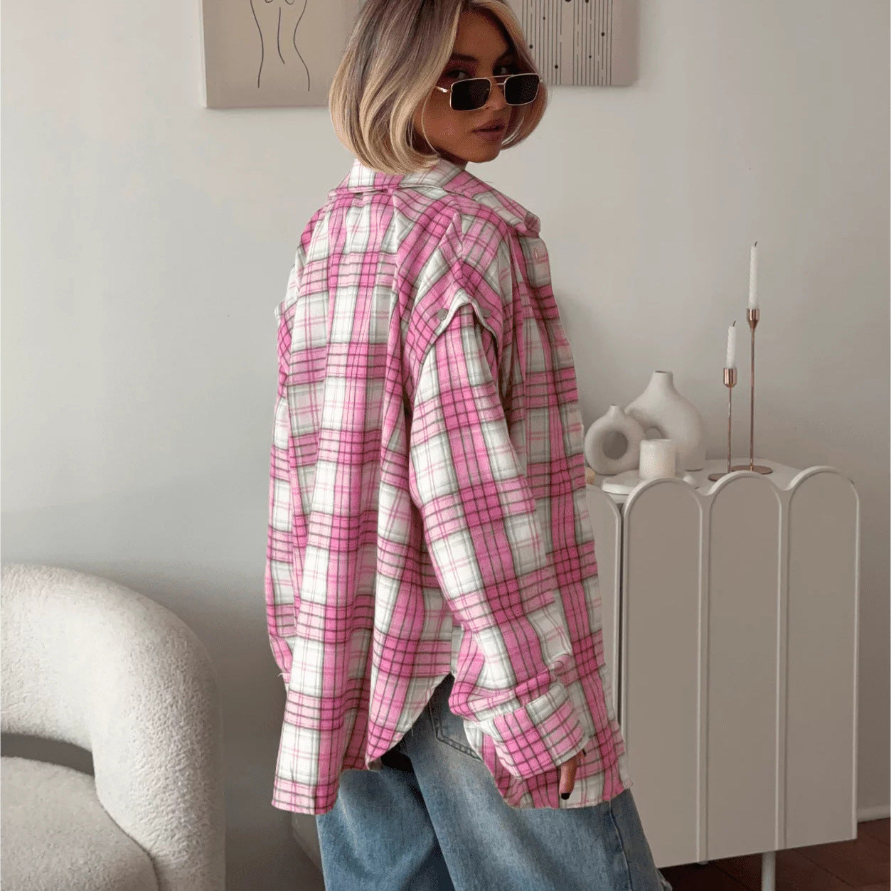 Дамска риза Candy Check FW 2026