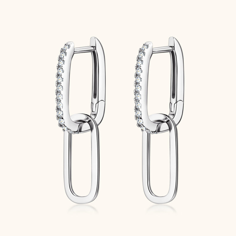 Дамски обеци Silver Sleek Chain SS26