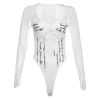 Дамско боди Lace Letters SS26