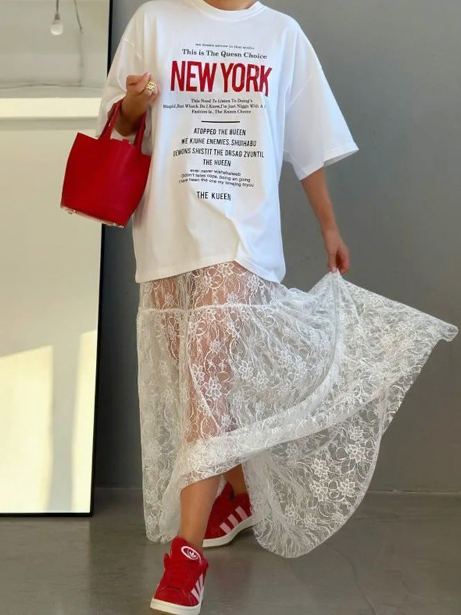 Дамска пола Lace SS25-Clothing-Thedresscode