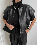 Дамски кожен елек Carolina **SALE 25**-Thedresscode