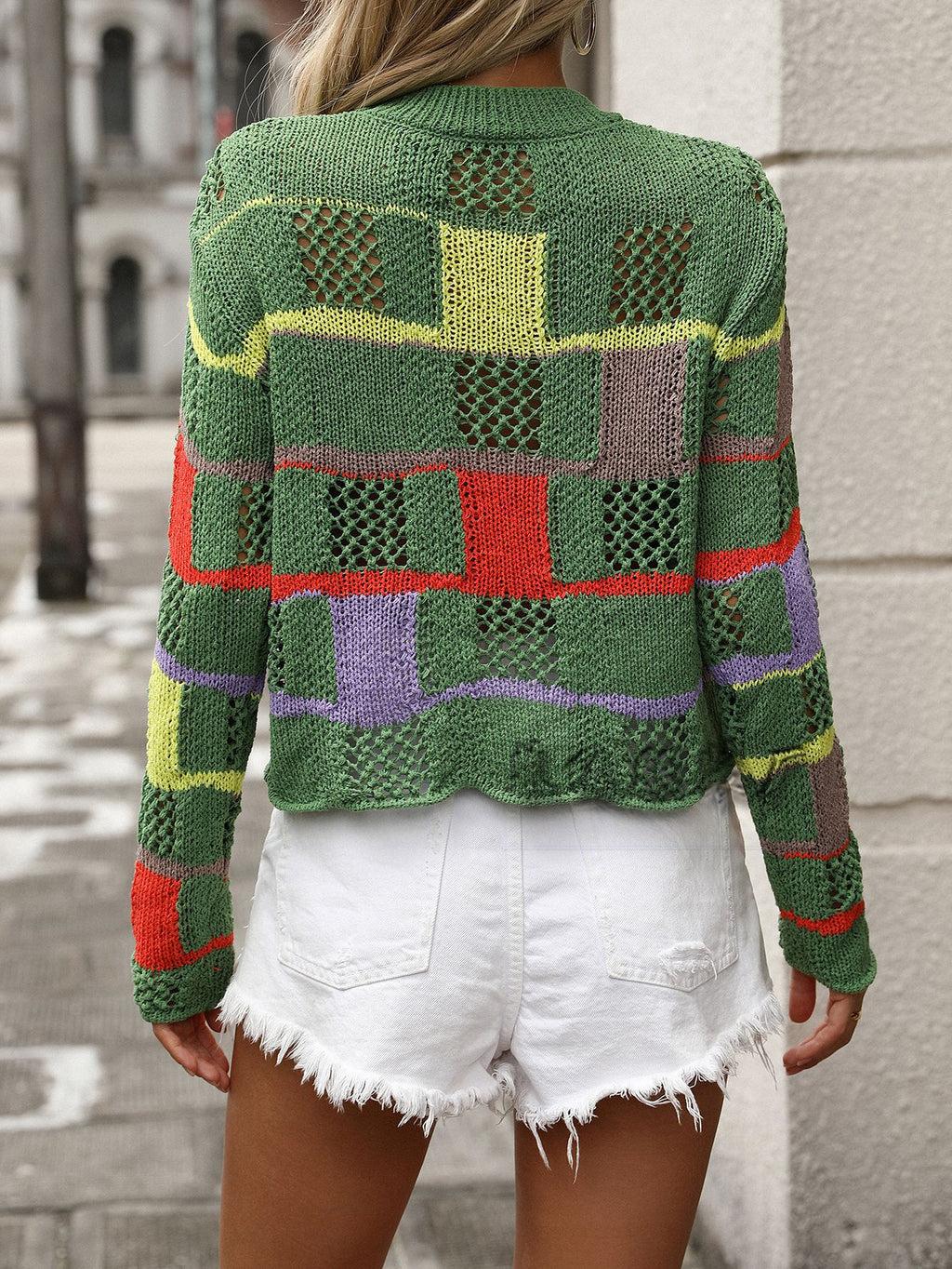 Дамски пуловер Color Block **SALE 25**-Thedresscode
